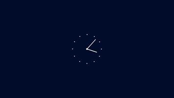 clock icon with moving arrows in 12 hour loop. video