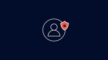 Locked portfolio account. profile security lock icon. video