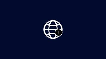 internet globe warning sign icon. Warning, Error Sign Concept. video