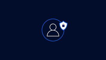 Locked portfolio account. profile security lock icon. video
