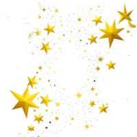 Gold stars on transparent background png