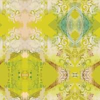 geometry texture of aged baroque ornaments pattern. Classic ornaments on abstract grunge beige, yellow background. vector