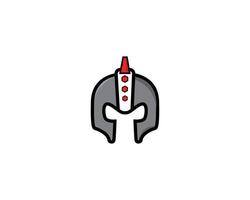 gladiator helmet design vector
