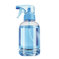 a blue spray bottle with a spray nozzle png