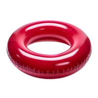 Red Inflatable Swimming Ring Isolated on Transparent Background png