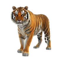 un Tigre caminando en un transparente antecedentes. png