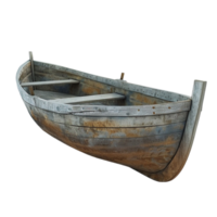 A wooden boat on a transparent background png