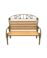 wooden bench isolated 3d png