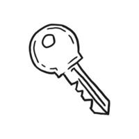 house key icon isolated on white background vector