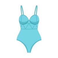 verano Moda ropa. nadando tener puesto. hembra traje de baño para piscina y playa vector