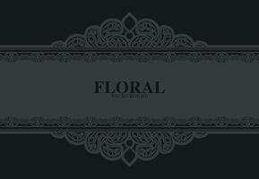 decorative floral frame background vector