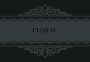 fondo decorativo marco floral vector