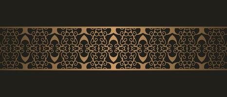 Elegant golden ornamental border template vector