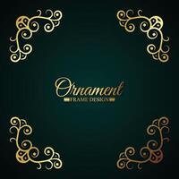 Elegant gold decorative frame design background vector
