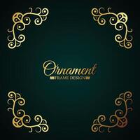 elegante oro decorativo marco diseño antecedentes vector