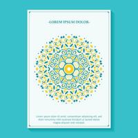 colorful mandala cover design template vector