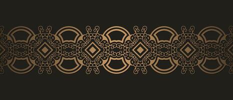 Elegant golden ornamental border template vector