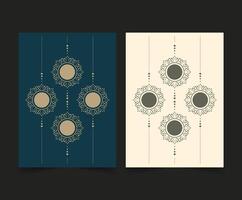 Flat Cover Border Circle Pattern vector