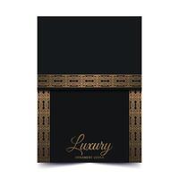 cover of elegant pattern motif in gold color vector