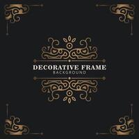 Elegant gold decorative frame design background vector