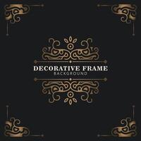 elegante oro decorativo marco diseño antecedentes vector