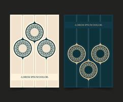 Flat Cover Border Circle Pattern vector