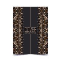 vintage abstract geometric pattern cover template vector