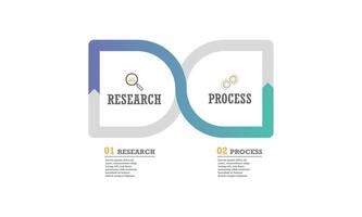 Business infographics process. Timeline infographics with 2 steps, and options. chart. vector