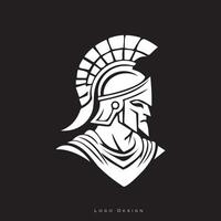 Modern Spartan Helmet Logo - Symbolizing Strength, Courage, and Leadership for Contemporary Businesses vector