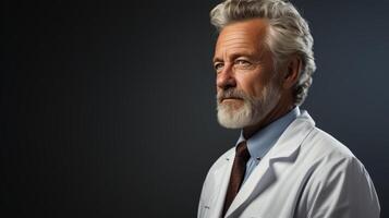 Man With White Beard Wearing White Shirt and Tie photo