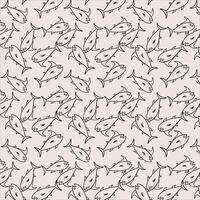 background pattern with tuna fish vector