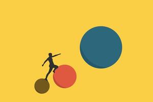 Business growth up or going up concept. Symbol of success, ambition, challenge, motivation and leadership, finance, target, professional occupation. Eps10 illustration. vector