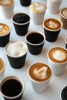 Table Filled With Cups of Coffee photo