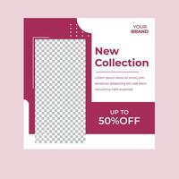 New fashion collection template for social media post vector