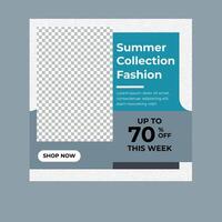 Special offer fashion sale social media post template vector