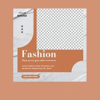 fashion sale social media post template vector