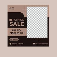 Fashion sale collection offer social media post template vector