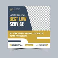 Law firm social media post banner template vector