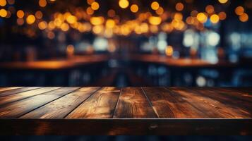 Row of Bar Stools Next to Bar photo