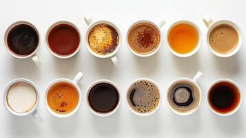 Assorted Coffee Cups on Table photo