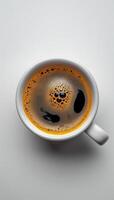 taza de café con sonriente cara foto