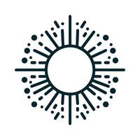 Minimalist sun design icon style vector