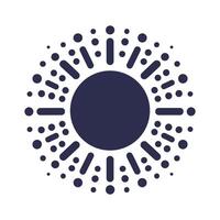 Minimalist sun design icon style vector