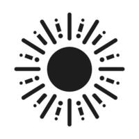 Minimalist sun design icon style vector