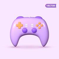 Game controller or joystick for gaming console. Computer gaming accessory. 3D icon simple style. vector