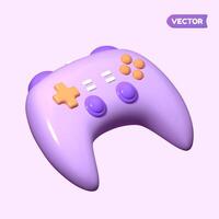 Game controller or joystick for gaming console. Computer gaming accessory. 3D icon simple style. vector