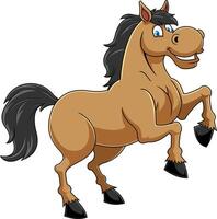 Amazing Horse Cartoon Mascot Character Jumping vector