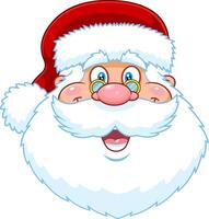 Classic Santa Claus Face Portrait Cartoon Character vector