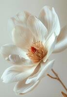 Close Up of a Flower on White Background photo