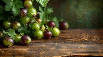 Cluster of Grapes on Table photo